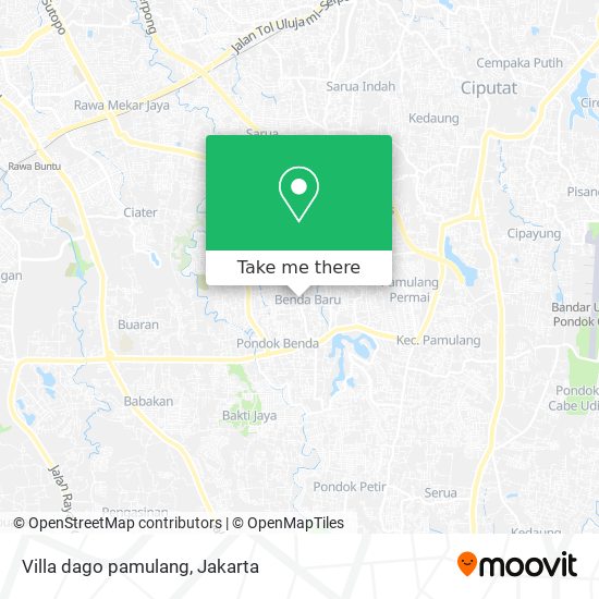 Villa dago pamulang map