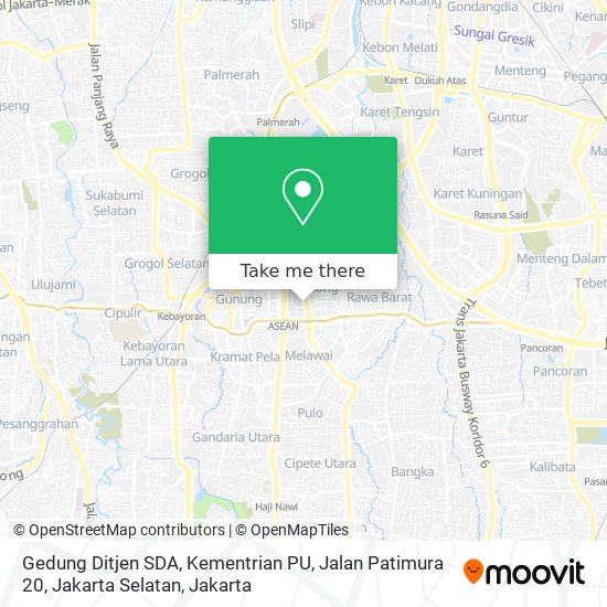 Gedung Ditjen SDA, Kementrian PU, Jalan Patimura 20, Jakarta Selatan map