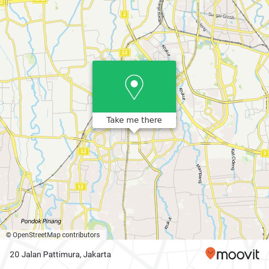 20 Jalan Pattimura map