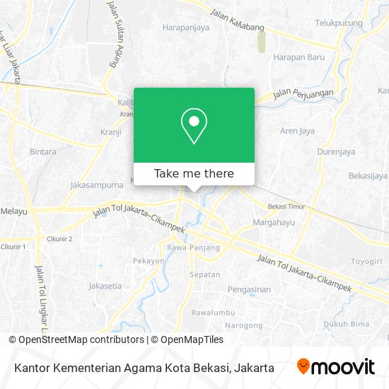 Kantor Kementerian Agama Kota Bekasi map