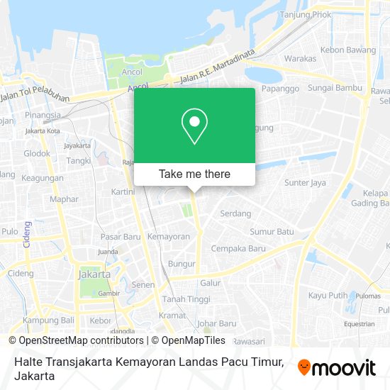 Halte Transjakarta Kemayoran Landas Pacu Timur map