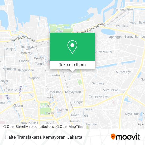 Halte Transjakarta Kemayoran map