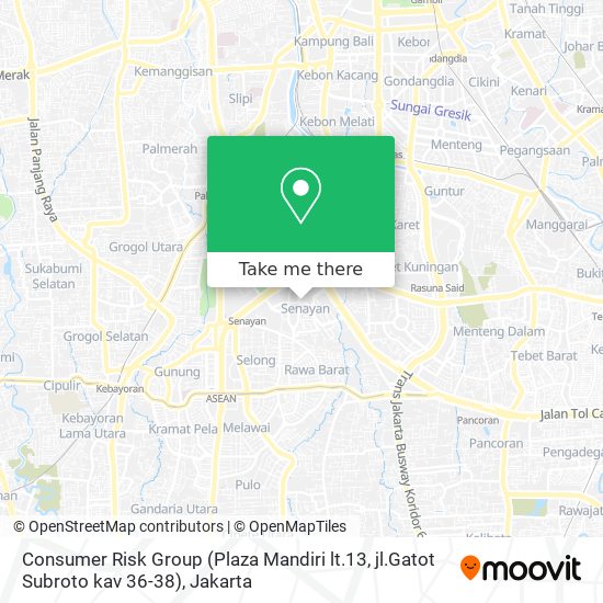 Consumer Risk Group (Plaza Mandiri lt.13, jl.Gatot Subroto kav 36-38) map