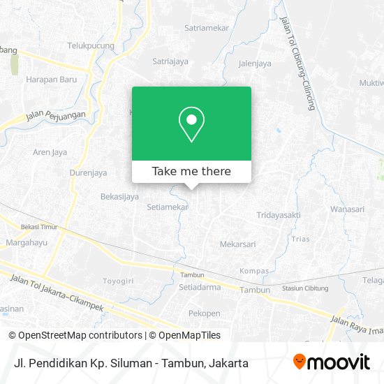 Jl. Pendidikan Kp. Siluman - Tambun map