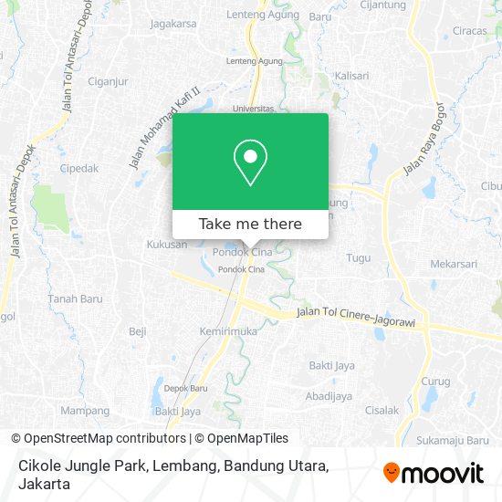 Cikole Jungle Park, Lembang, Bandung Utara map