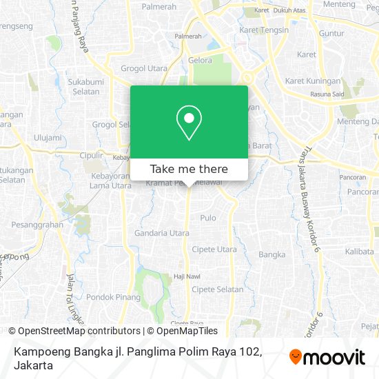 Kampoeng Bangka jl. Panglima Polim Raya 102 map