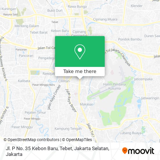 Jl. P No. 35 Kebon Baru, Tebet, Jakarta Selatan map