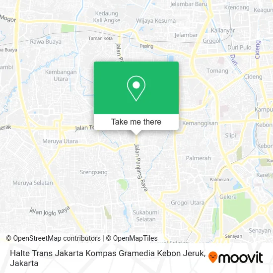 Halte Trans Jakarta Kompas Gramedia Kebon Jeruk map