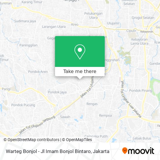 Warteg Bonjol - Jl Imam Bonjol Bintaro map