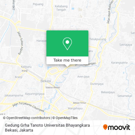 Gedung Grha Tanoto Universitas Bhayangkara Bekasi map