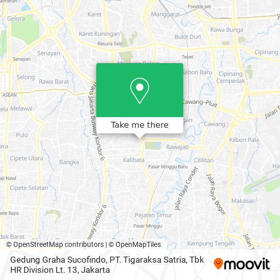 Gedung Graha Sucofindo, PT. Tigaraksa Satria, Tbk HR Division Lt. 13 map