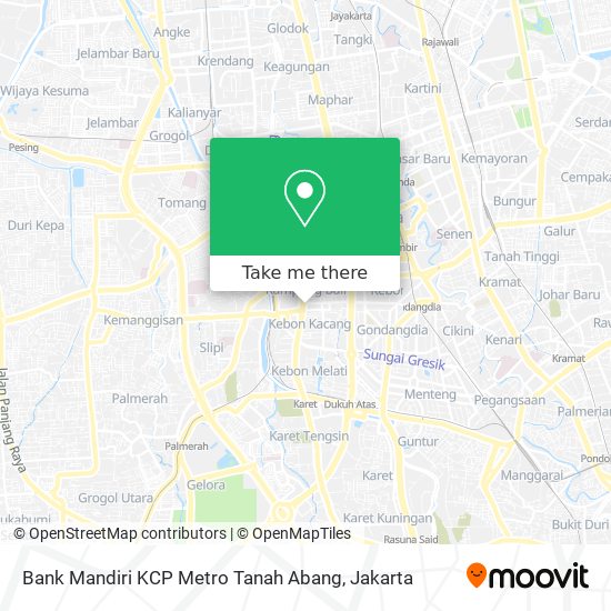 Bank Mandiri KCP Metro Tanah Abang map