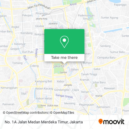No. 1A Jalan Medan Merdeka Timur map