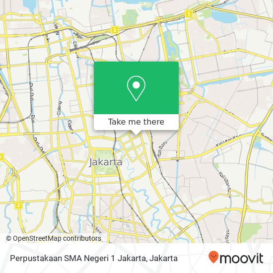 Perpustakaan SMA Negeri 1 Jakarta map