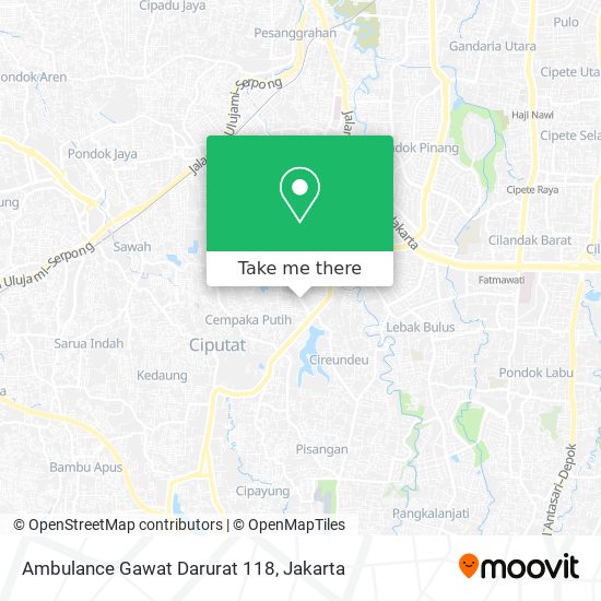 Ambulance Gawat Darurat 118 map