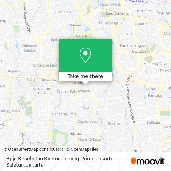Bpjs Kesehatan Kantor Cabang Prima Jakarta Selatan map