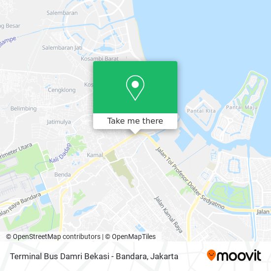 Terminal Bus Damri Bekasi - Bandara map