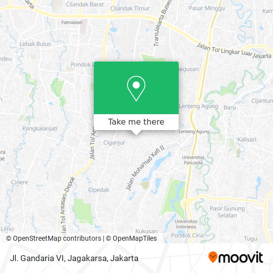Jl.  Gandaria VI,  Jagakarsa map