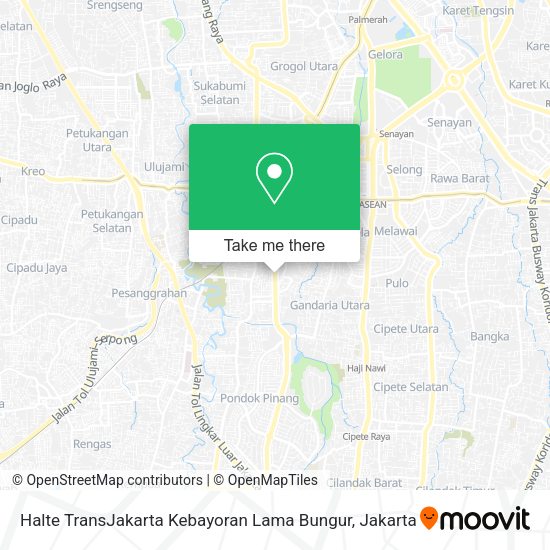 Halte TransJakarta Kebayoran Lama Bungur map