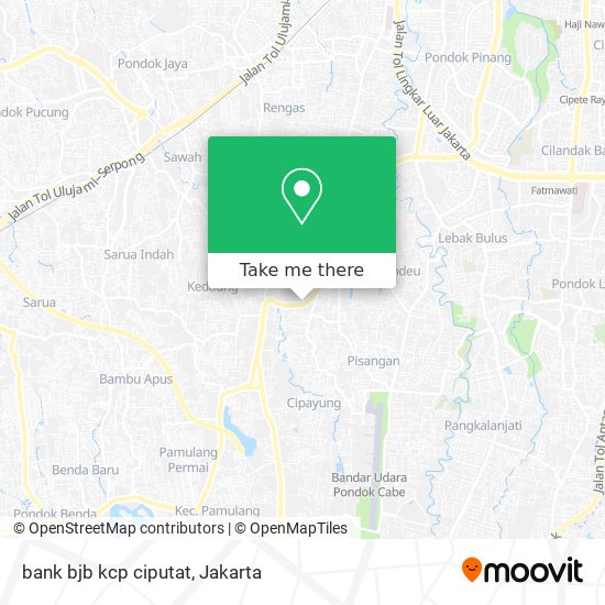 bank bjb kcp ciputat map