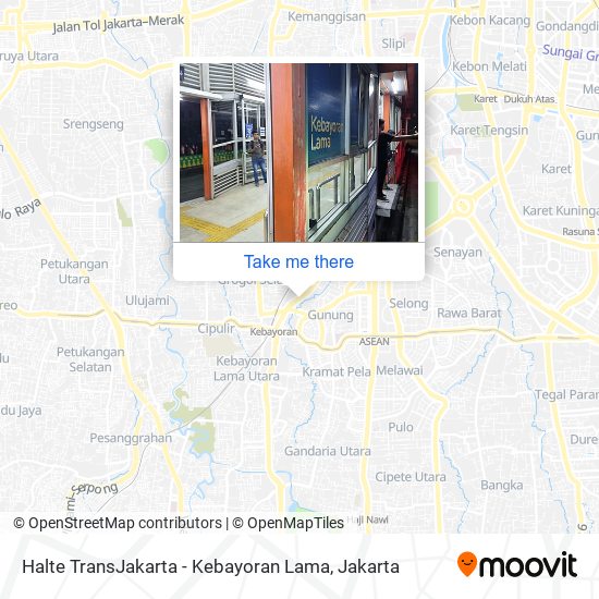 Halte TransJakarta - Kebayoran Lama map