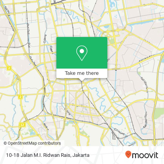 10-18 Jalan M.I. Ridwan Rais map
