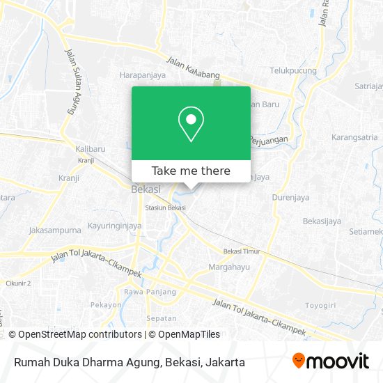 Rumah Duka Dharma Agung, Bekasi map