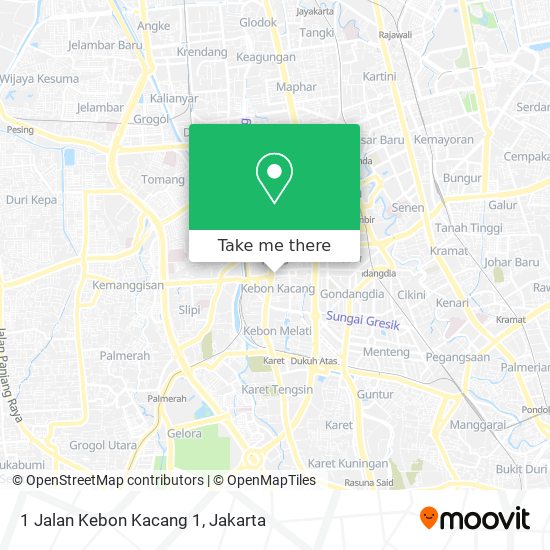 1 Jalan Kebon Kacang 1 map