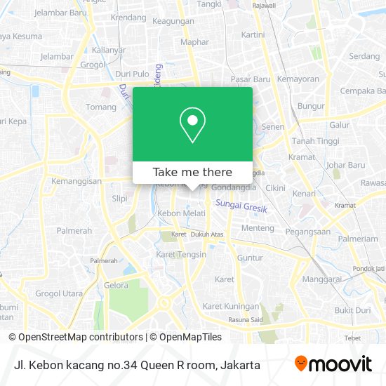 Jl. Kebon kacang no.34 Queen R room map