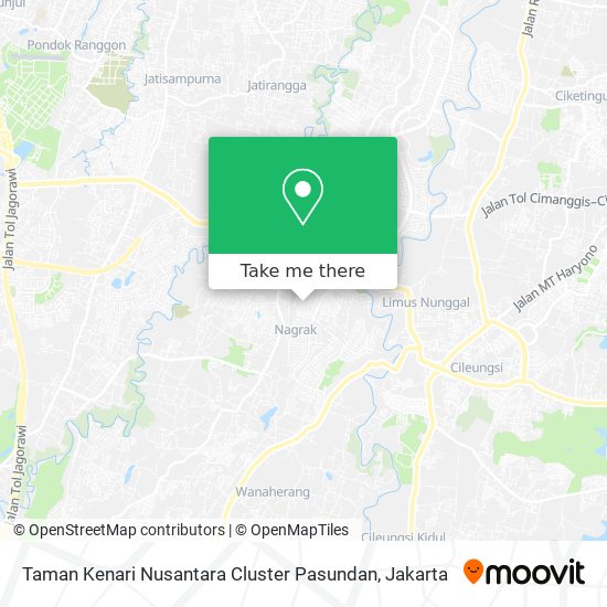 Taman Kenari Nusantara Cluster Pasundan map