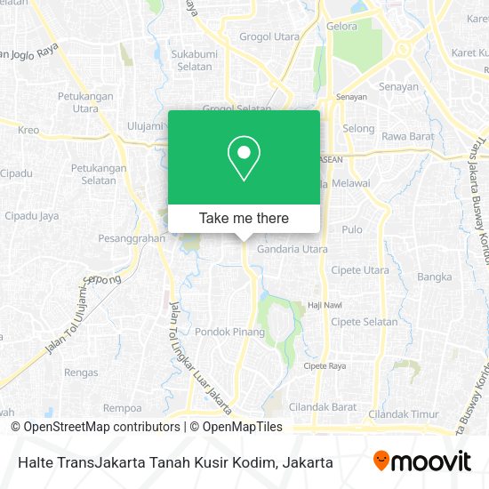 Halte TransJakarta Tanah Kusir Kodim map