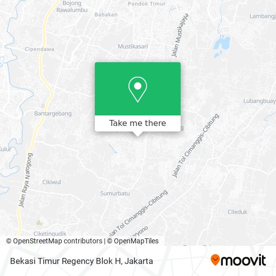 Bekasi Timur Regency Blok H map