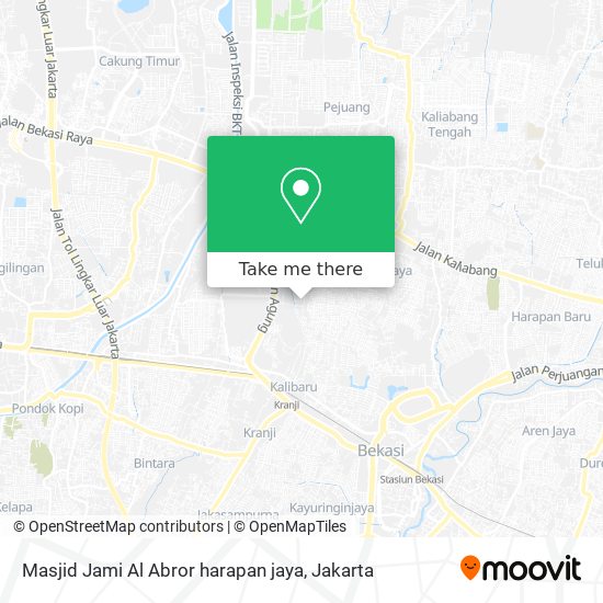 Masjid Jami Al Abror harapan jaya map