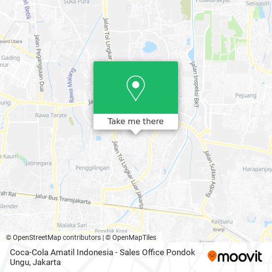 Coca-Cola Amatil Indonesia - Sales Office Pondok Ungu map