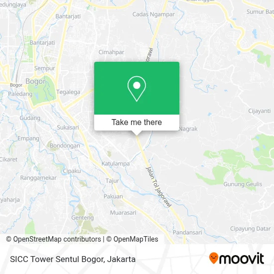SICC Tower Sentul Bogor map