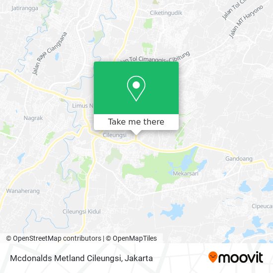 Mcdonalds Metland Cileungsi map