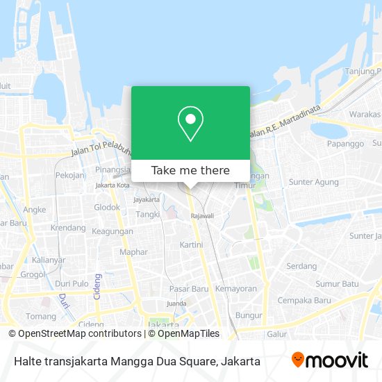 Halte transjakarta Mangga Dua Square map