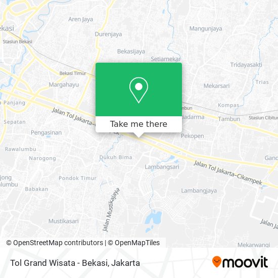Tol Grand Wisata - Bekasi map
