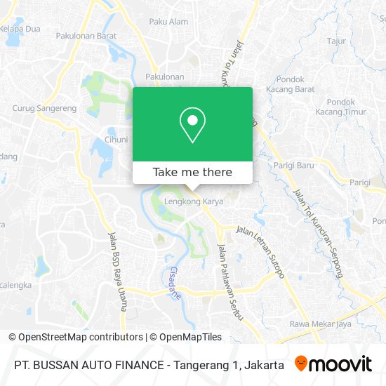 PT. BUSSAN AUTO FINANCE - Tangerang 1 map