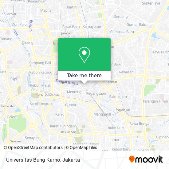 Universitas Bung Karno map