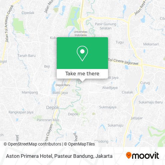 Aston Primera Hotel, Pasteur Bandung map