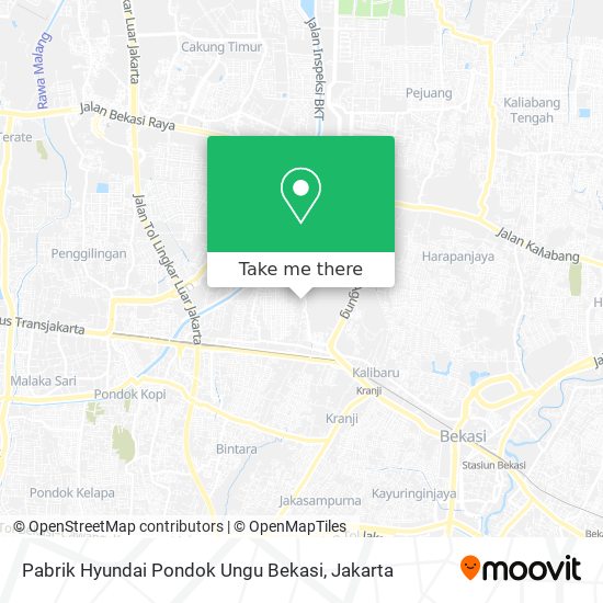 Pabrik Hyundai Pondok Ungu Bekasi map