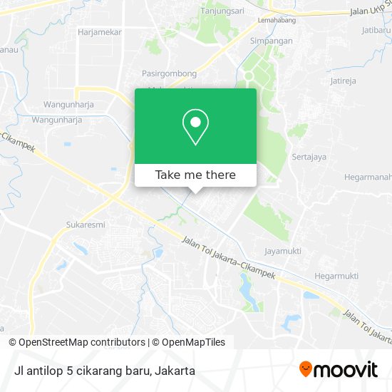 Jl antilop 5 cikarang baru map