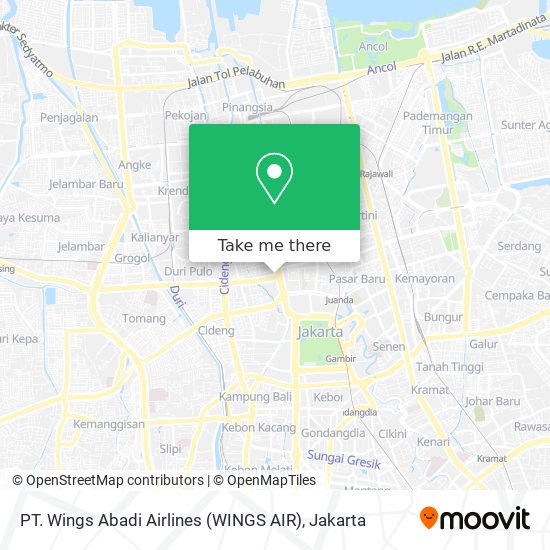 PT. Wings Abadi Airlines (WINGS AIR) map