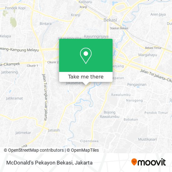 McDonald's Pekayon Bekasi map