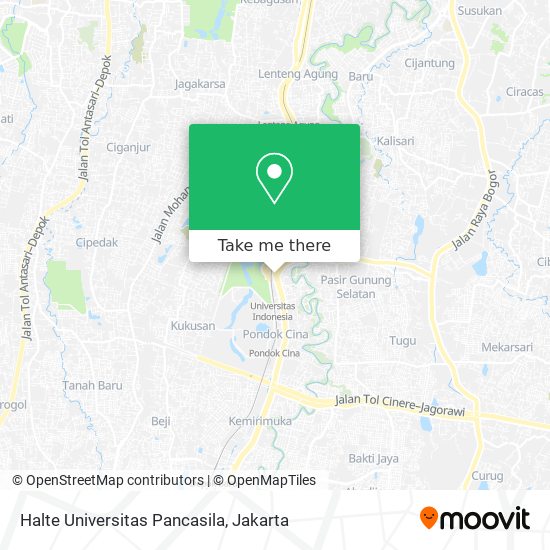 Halte Universitas Pancasila map