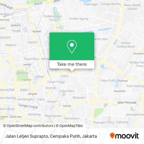 Jalan Letjen Suprapto, Cempaka Putih map