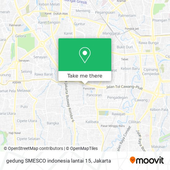 gedung SMESCO indonesia lantai 15 map