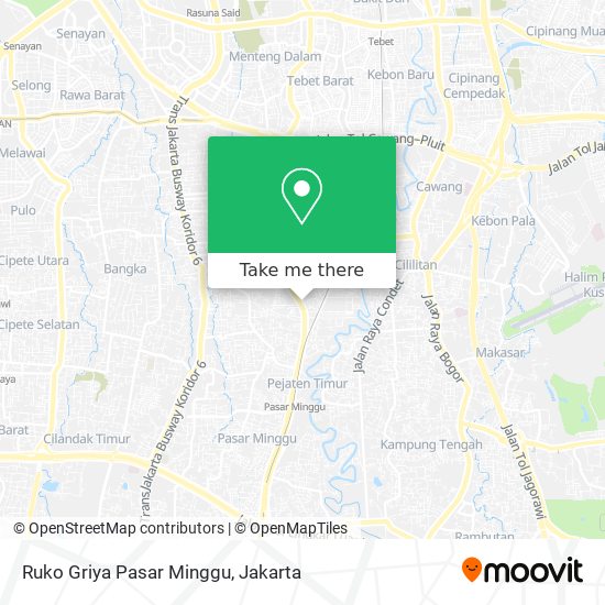 Ruko Griya Pasar Minggu map