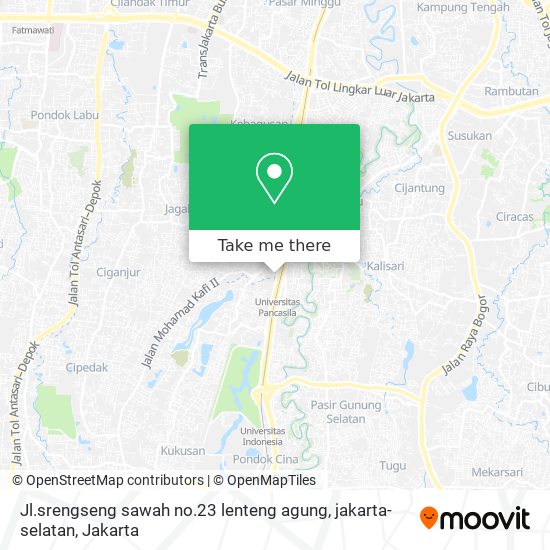 Jl.srengseng sawah no.23 lenteng agung, jakarta-selatan map